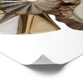 Chic Silber ABSTRACT ART Kunstprint Poster (Ecke)
