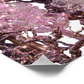 Chic Silber ABSTRACT ART Statement Design Poster (Ecke)