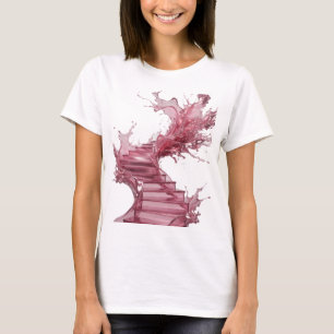 Chic Silber ABSTRACT ART Statement T-Shirt