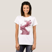 Chic Silber ABSTRACT ART Statement T-Shirt (Vorne ganz)