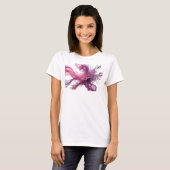 Chic Silber ABSTRACTE KUNST Grafik T-Shirt (Vorne ganz)