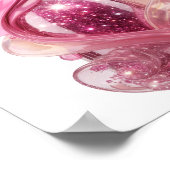 Chic Silber ABSTRACTE KUNST Künstlerisches Motiv Poster (Ecke)