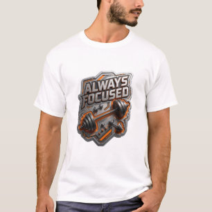Chic Silber ALWAYS FOCUSED Statement T-Shirt