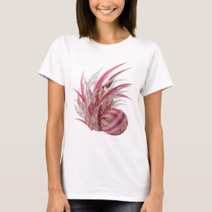 Chic Silber FANCY PINK UND GOLD CORDS Kühnes Desig T-Shirt
