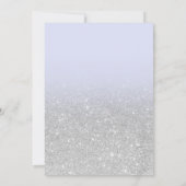 Chic silber Glitzer Drehbuch Lavender Bat Mitzvah Einladung (Rückseite)