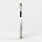 Chic silber Gold Imitate Glitzer Monogramm Case-Mate iPhone Hülle (Hinten/Rechts)