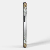 Chic silber Gold Imitate Glitzer Monogramm Case-Mate iPhone Hülle (Rückseite / Rechts)