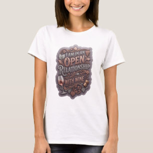 Chic Silber ICH BIN IN EINER OFFENEN BEZIEHUNG MIT T-Shirt