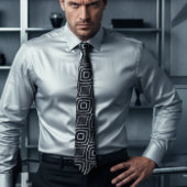 Chic Silber- und Schwarzfunkelhochzeit Krawatte