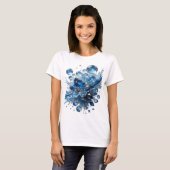 Chic Silber WATER ELEMENT Custom-T-Shirt T-Shirt (Vorne ganz)