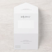 Chic silberne Glitzer Konfetti All In One Einladung (Außenbereich)