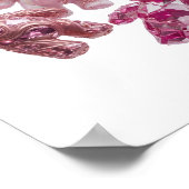 Chic Silberne Rosa Teddybären Zitat Design Poster (Ecke)