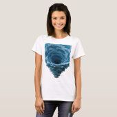Chic Silbernes BLUE TORNADO Design T-Shirt (Vorne ganz)