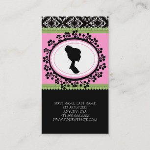 Chic-Silhouette-Geschäfts-Karten Visitenkarte