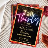 Chic Silk Ruby Red Gold Vortrag 30. bis zum Geburt Einladung