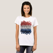 Chic Silver AMERICAN MADE Grafikdesign T-Shirt (Vorne ganz)