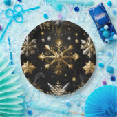 Chic Silver and Gold Schneeflocken Pappteller (Party)