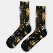 Chic Silver and Gold Schneeflocken Socken (Linkes Detail)