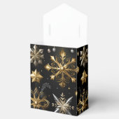 Chic Silver and Gold Schneeflocken Zelt Geschenkschachtel (Geöffnet)