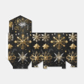 Chic Silver and Gold Schneeflocken Zelt Geschenkschachtel (Ungefaltet)
