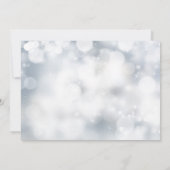 Chic Silver Bokeh Light Wedding Rsvp Einladung (Rückseite)