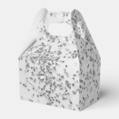 Chic Silver Confetti Bride Stamm Gevor Box Geschenkschachtel (Rückseite)