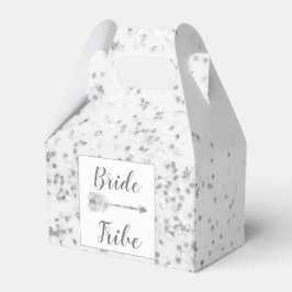Chic Silver Confetti Bride Stamm Gevor Box Geschenkschachtel