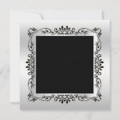 Chic Silver Decorative Gerahmt 25 Jahre alt Einladung (Rückseite)