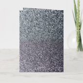 Chic Silver Floral Husband 25 Jahre Jubiläum Karte (Rückseite)