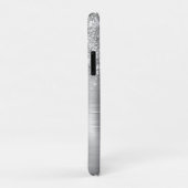 Chic Silver Foil Imitats Glitzer Lilac Monogram Case-Mate iPhone Hülle (Hinten/Rechts)