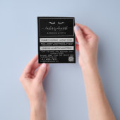 Chic Silver Foil Lashes Beauty Makeup Artist Flyer (Gruppe)