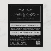 Chic Silver Foil Lashes Beauty Makeup Artist Flyer (Vorne)