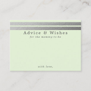 Chic Silver Foil Streifen Minze Green Advisor Ca Begleitkarte