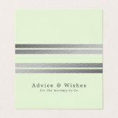 Chic Silver Foil Streifen | Minze Green Advisor Ca Visitenkarten (Außenseite Aufgefaltet)