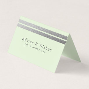 Chic Silver Foil Streifen Minze Green Advisor Ca Visitenkarten