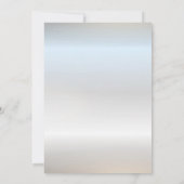 Chic Silver Frame Burgundy Rose Verlobung Einladung (Rückseite)