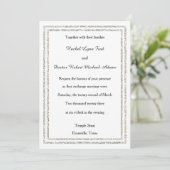 Chic Silver Glittered Trim - 12x18Wedding Einladun Einladung (Stehend Vorderseite)