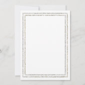 Chic Silver Glittered Trim - 12x18Wedding Einladun Einladung (Rückseite)