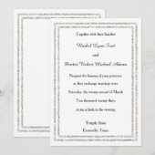 Chic Silver Glittered Trim - 12x18Wedding Einladun Einladung (Vorne/Hinten)