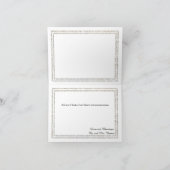Chic Silver Glittered Trim - Danke Karte (Innenseite)