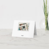 Chic Silver Glittered Trim - Danke Karte (Rückseite)