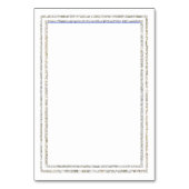 Chic Silver Glittered Trim - Empfang Insert Card Tischnummer (Rückseite)