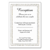 Chic Silver Glittered Trim - Empfang Insert Card Tischnummer (Vorderseite)
