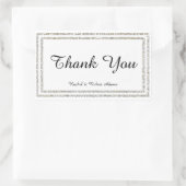 Chic Silver Glittered Trim - Rectangle Sticker (Tasche)