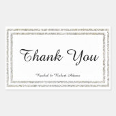 Chic Silver Glittered Trim - Rectangle Sticker (Vorderseite)