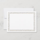 Chic Silver Glittered Trim - RSVP Card Karte (Rückseite)