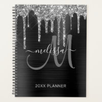 Chic Silver Glitzer Black Brushed Metal 2024
