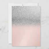 Chic Silver Glitzer Bokeh,Tiara Sweet 16 Party Einladung (Rückseite)