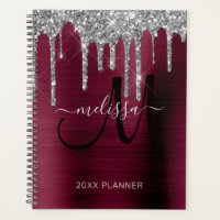 Chic Silver Glitzer Burgund Brushed Metal 2024