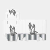 Chic Silver Glitzer High Heel Shoe Geschenkschachtel (Ungefaltet)
